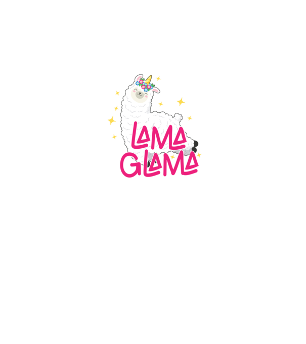 Lama glama model negru pe tricou