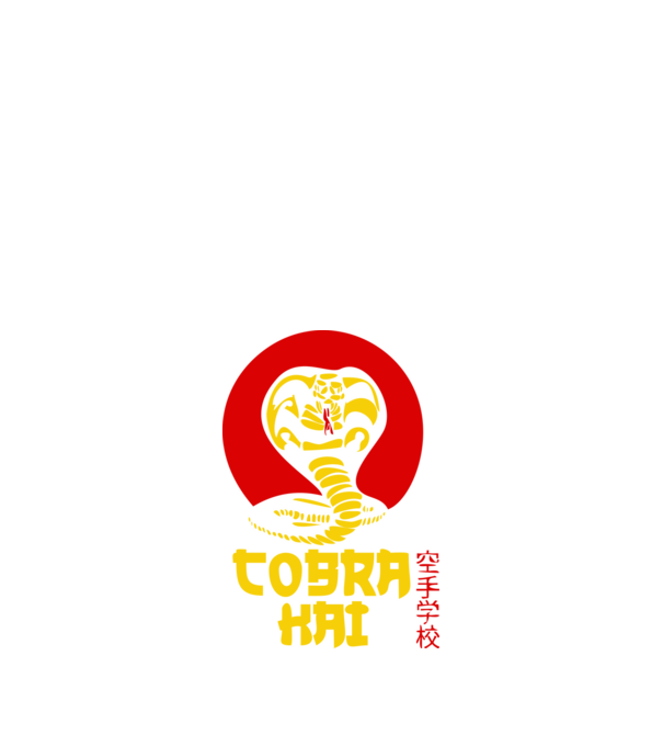 cobra kai japan logo model negru pe tricou