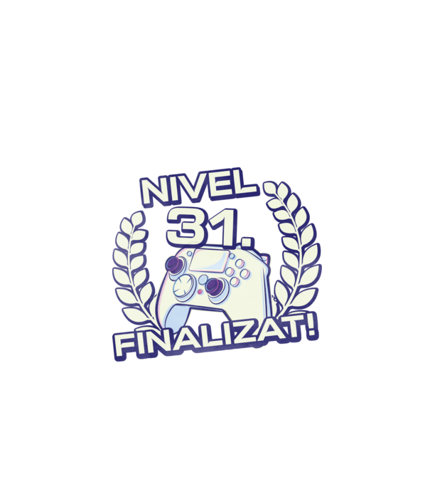 Nivel 31 finalizat! model negru pe tricou