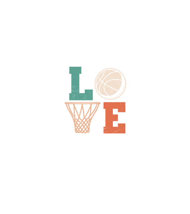 LOVE basketball model negru pe tricou
