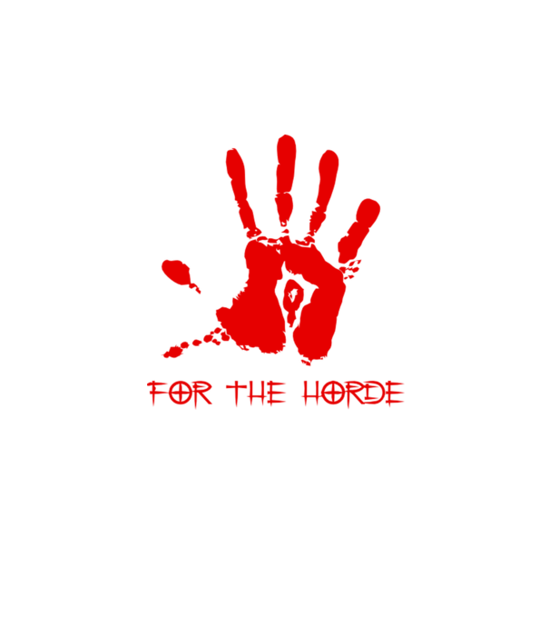 For The Horde Hand model negru pe tricou