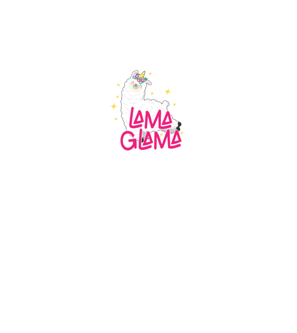 Lama glama model negru pe tricou