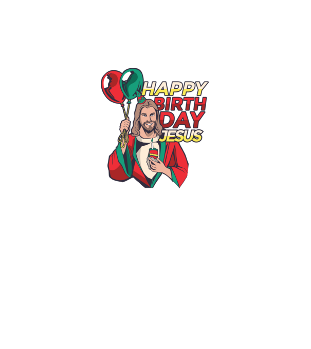 Happy Birtday Jesus! model negru pe tricou