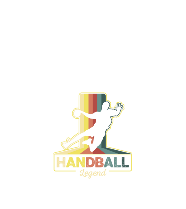 Retro Handball legend model negru pe tricou
