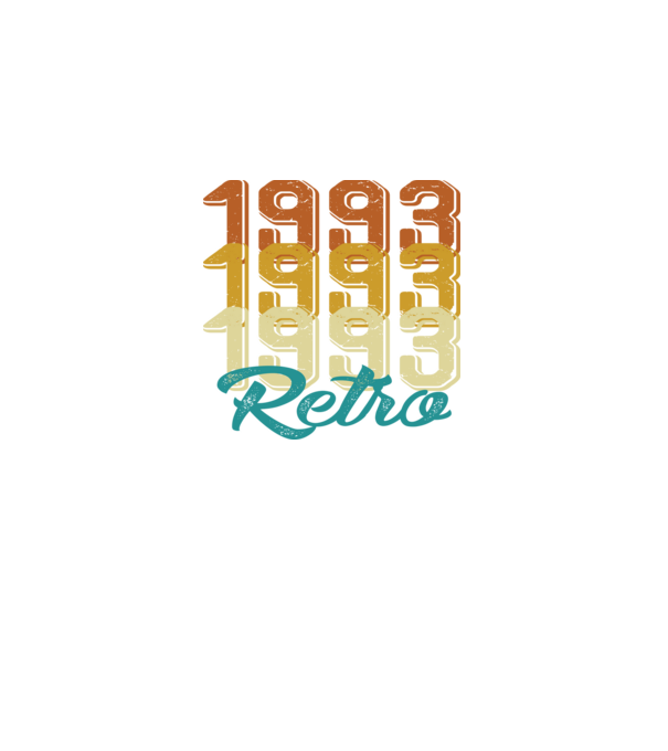 Retro 1993 model negru pe tricou