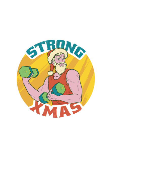 strong xmas model negru pe tricou