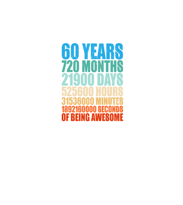 60 years of being awesome model negru pe tricou