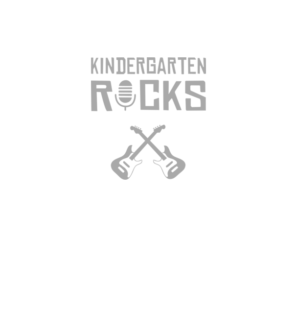 Kindergarten rocks model negru pe tricou