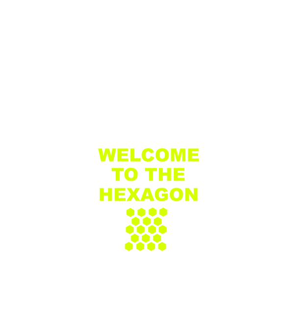 Welcome to the hexagon model roșu pe tricou