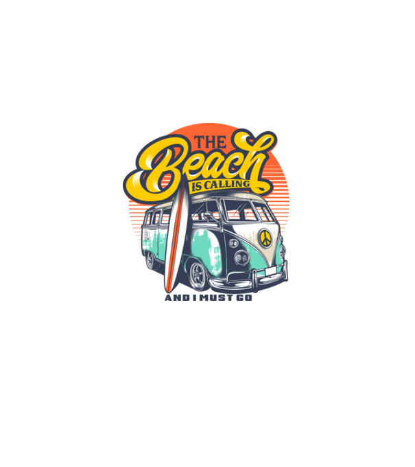 The Beach is Calling model nisipiu pe tricou