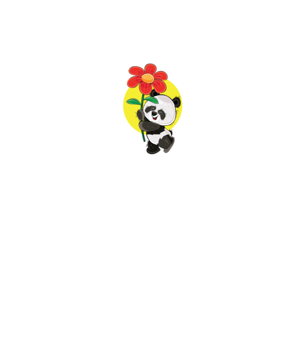 Dragoste panda model negru pe tricou