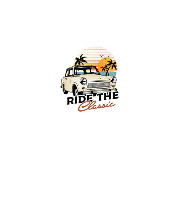 Trabant Ride The Classic model negru pe tricou