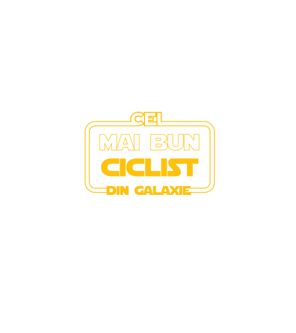 Cel mai bun ciclist din galaxie model negru pe tricou