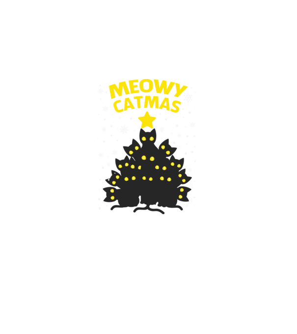 Meowy catmas black model bordo pe tricou
