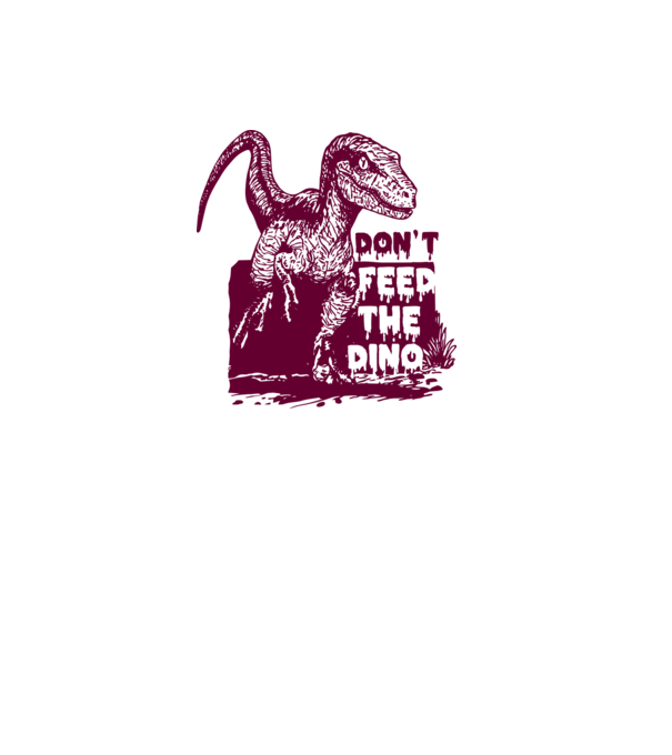 Dont feed the dino model gri pe tricou