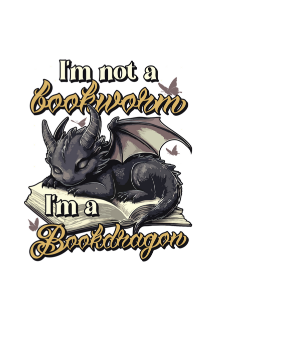 I am not a bookworm i am a bookdragon model negru pe tricou
