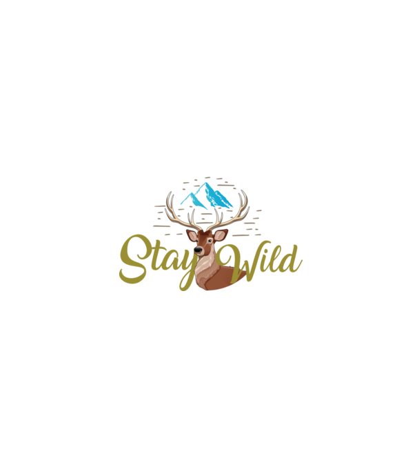 Stay wild model negru pe tricou