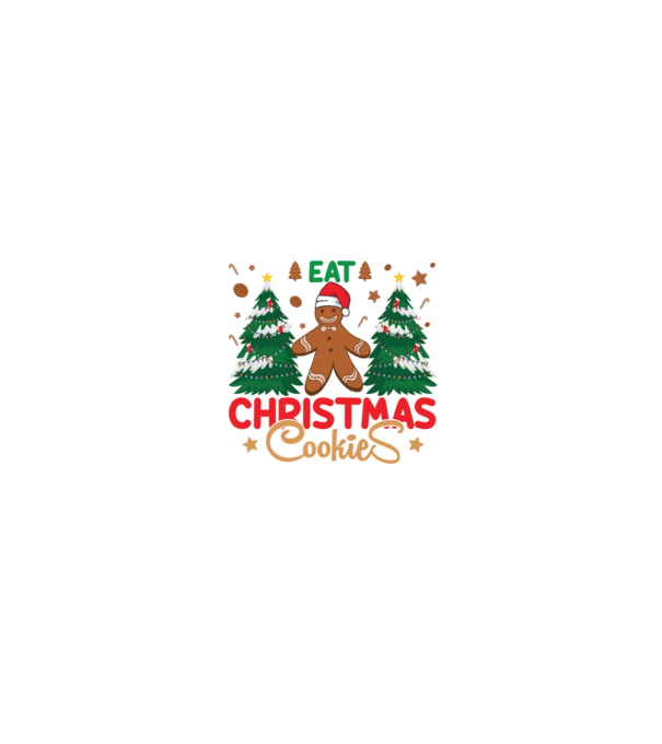 Life is short - eat christmas cookies model negru pe tricou