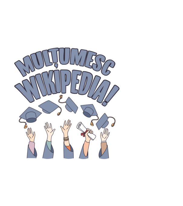 Wikipedia model albastru deschis pe tricou