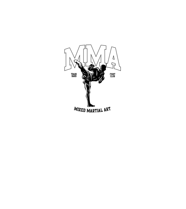 MMA model negru pe tricou