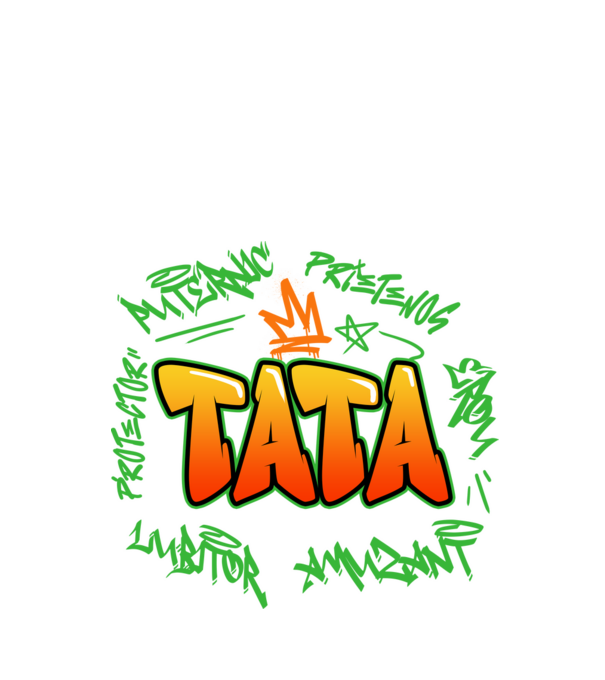 Graffiti tata model negru pe tricou