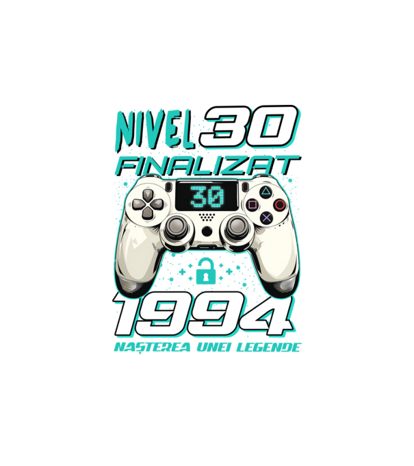 Nivel finalizat 30 1995 model alb pe tricou