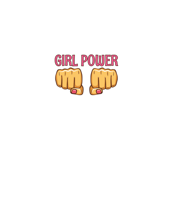 Girl Fist model gri pe tricou
