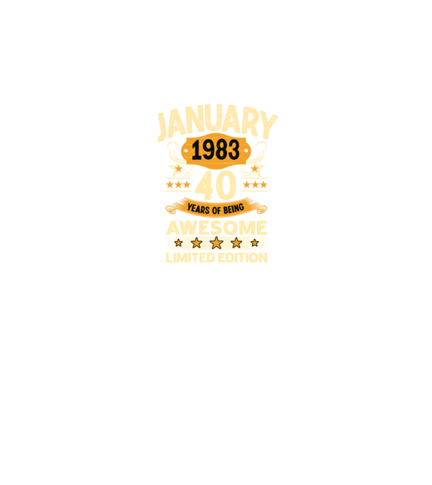 January 1983 40 years of being limited edition model negru pe tricou