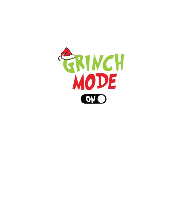 Grinch Mode model alb pe tricou