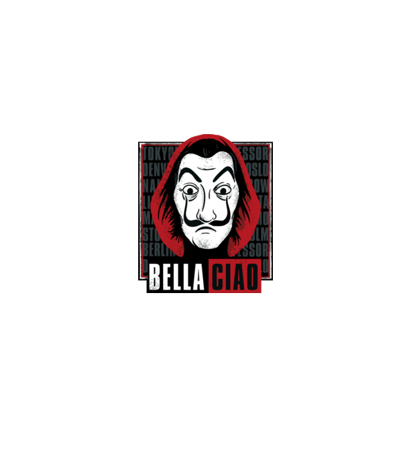 bella ciao dali model negru pe tricou