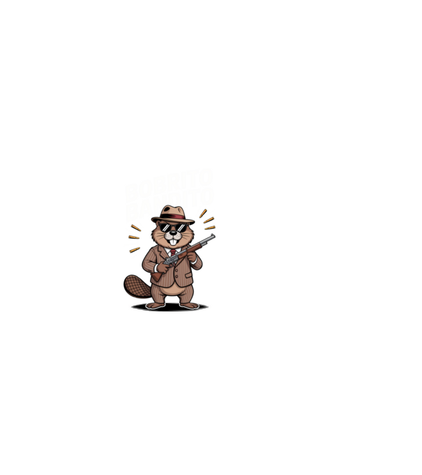 Bobrito Bandito model negru pe tricou