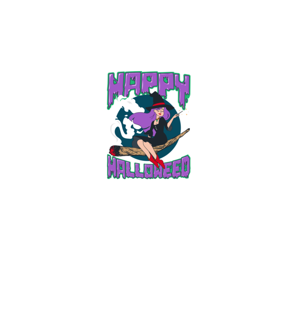Happy Halloweed model negru pe tricou