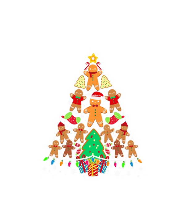 Cookie christmas tree model alb pe tricou