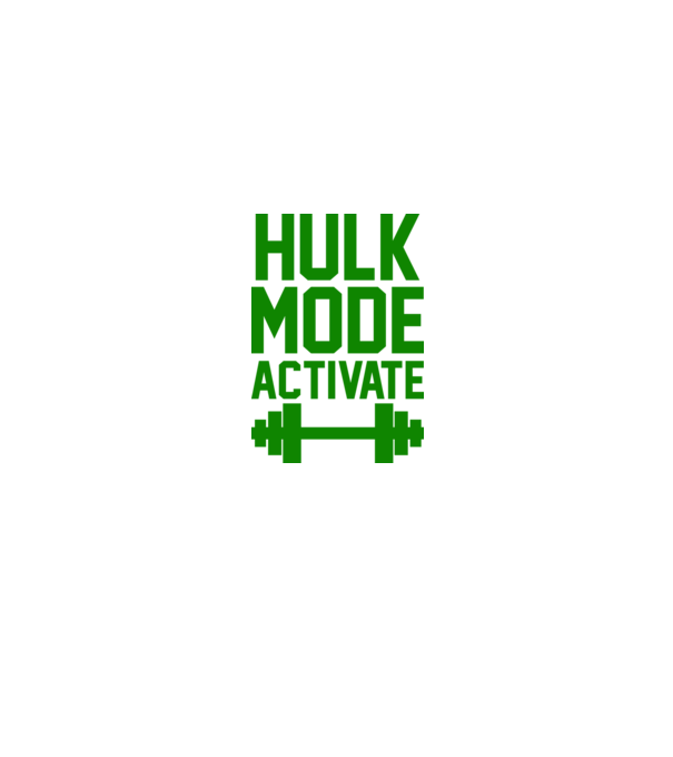 Hulk mode model alb pe tricou