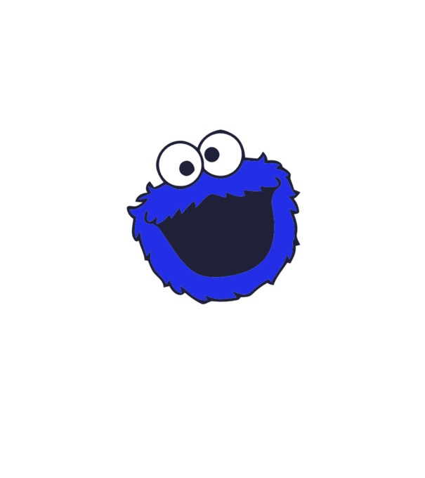 Cookie Monster Face model negru pe tricou