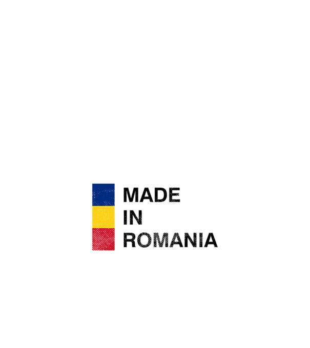 made in romania model negru pe tricou