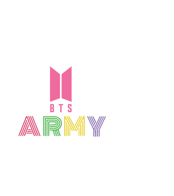 BTS ARMY model alb pe tricou