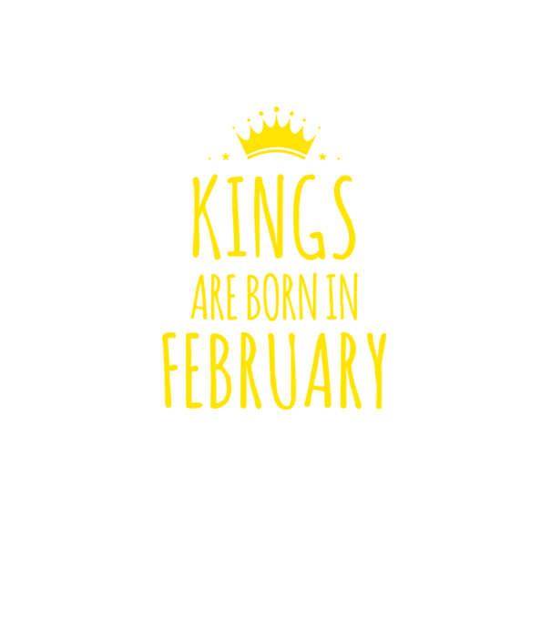 Kings are born in - February model gri închis pe tricou