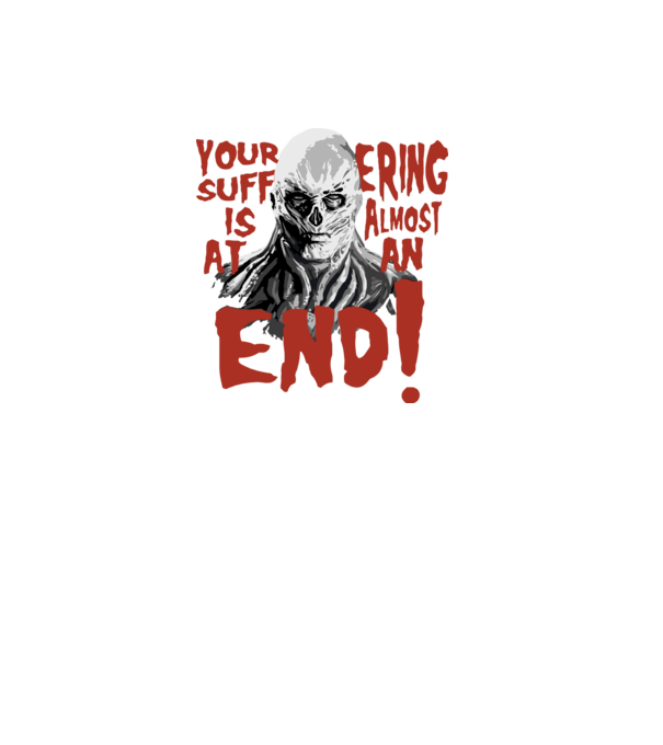 vecna your suffering is almost at an end model negru pe tricou