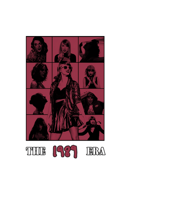 Taylor Swift ERAS red model negru pe tricou