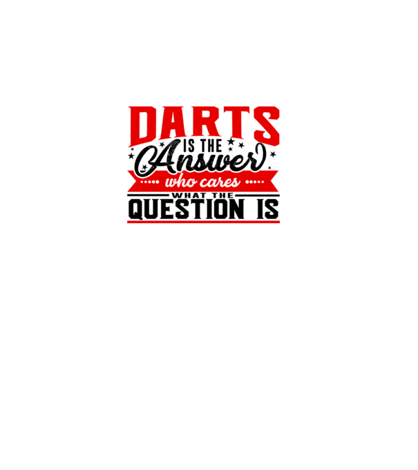Sport is the answer DARTS model alb pe tricou