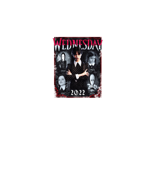 WEDNESDAY multi all time model negru pe tricou