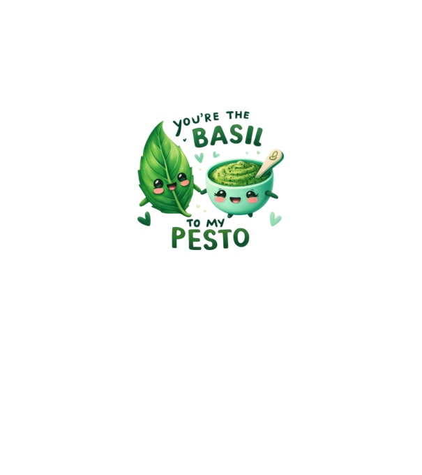 Basil to my Pesto model alb pe tricou