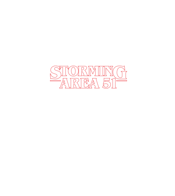 storming area 51 things outline model alb pe tricou