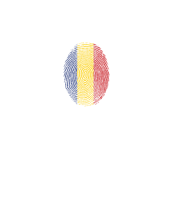 România fingerprint model negru pe tricou