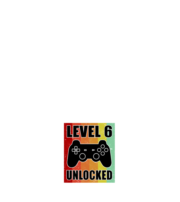 level 6 unlocked retro gamer model negru pe tricou