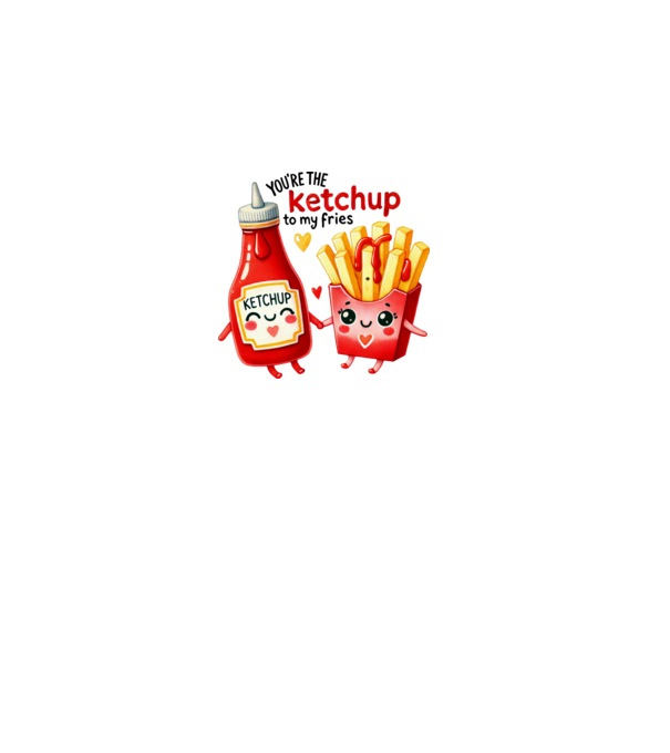 Ketchup to my Fries model roz deschis pe tricou