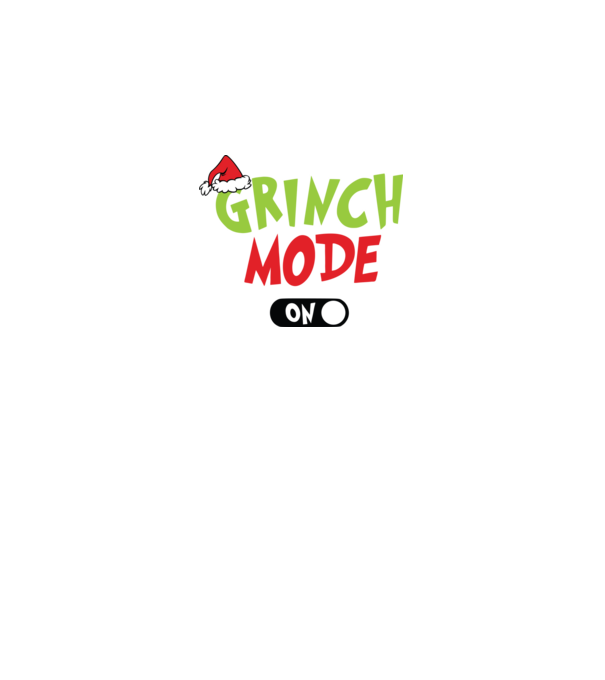 Grinch Mode model alb pe tricou
