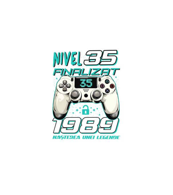 Nivel finalizat 35 1990 model negru pe tricou
