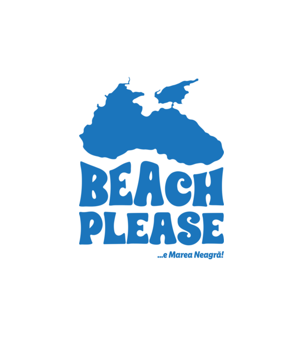 Beach please, e Marea Neagră! model alb pe tricou